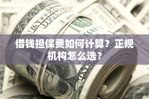 武汉借钱担保费如何计算？正规机构怎么选？