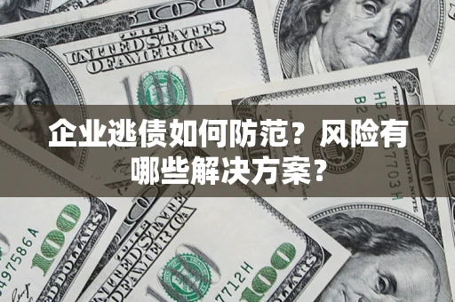 武汉企业逃债如何防范？风险有哪些解决方案？