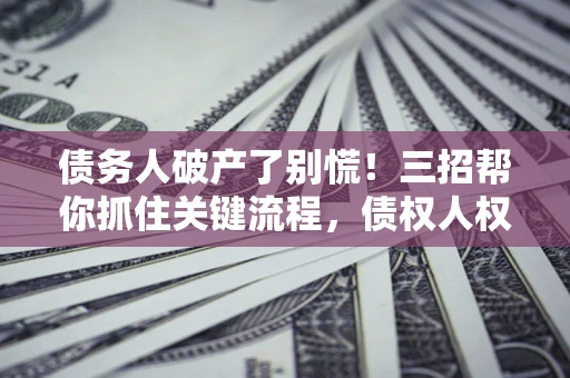 武汉债务人破产了别慌！三招帮你抓住关键流程，债权人权益不再缩水