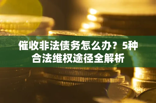 武汉催收非法债务怎么办？5种合法维权途径全解析