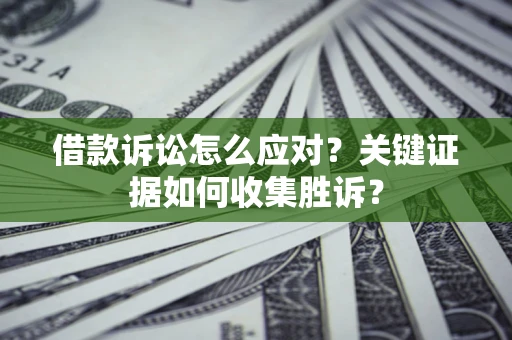 武汉借款诉讼怎么应对？关键证据如何收集胜诉？