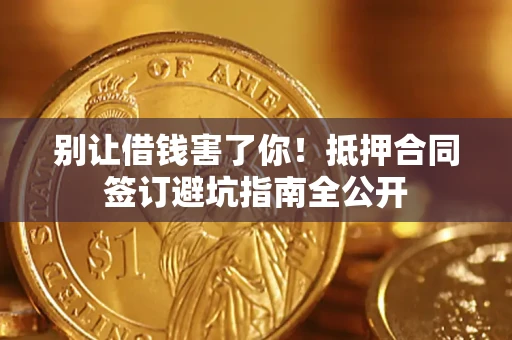 武汉别让借钱害了你！抵押合同签订避坑指南全公开